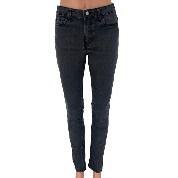 &Denim by H&M Black Skinny Regular Waist Mid Rise Stretch Ankle Denim Jeans 28 - Picture 1 of 6